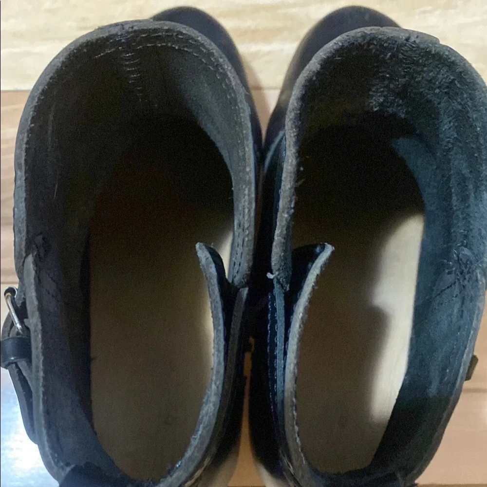 Women's Black Clog Style Ankle Boots - Picture 10 of 17